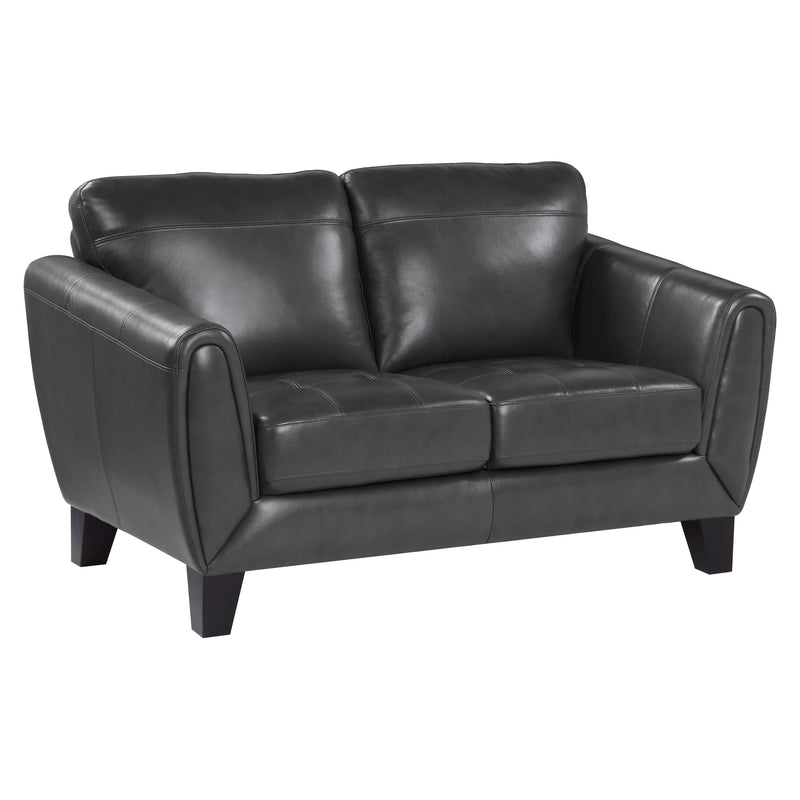 Homelegance Spivey Stationary Leather Match Loveseat 9460DG-2 IMAGE 2