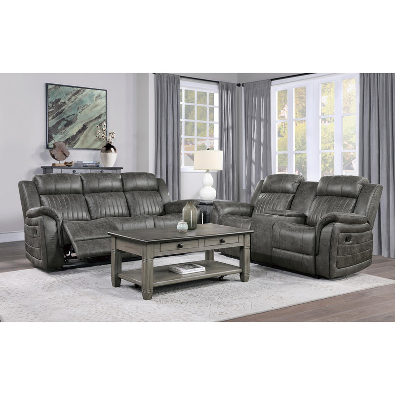 Homelegance Centeroak Reclining Fabric Sofa 9479BRG-3 IMAGE 4