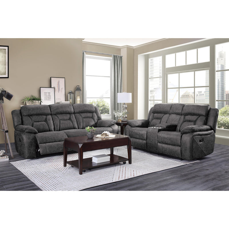 Homelegance Madrona Hill Reclining Fabric Sofa 9989GY-3 IMAGE 4