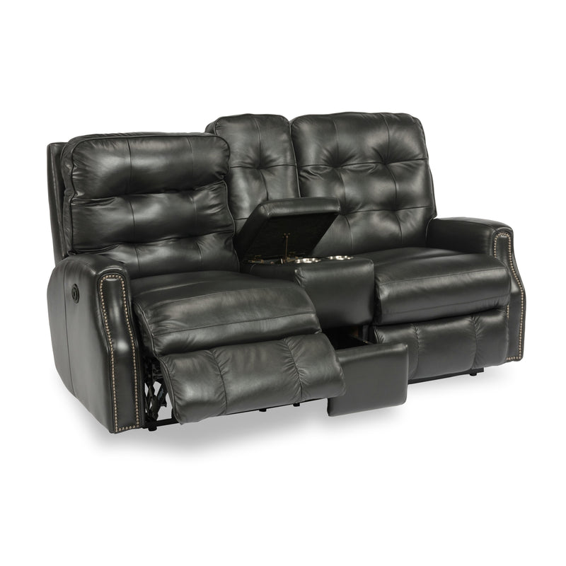 Flexsteel Devon Power Reclining Leather Loveseat 3881-601M-824-00 IMAGE 4