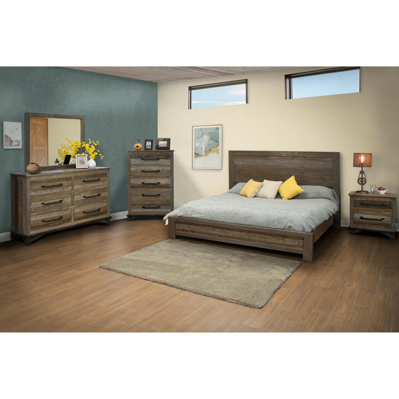 International Furniture Direct Loft Brown Queen Panel Bed IFD6441HBDQE/IFD6442PLTQE IMAGE 3