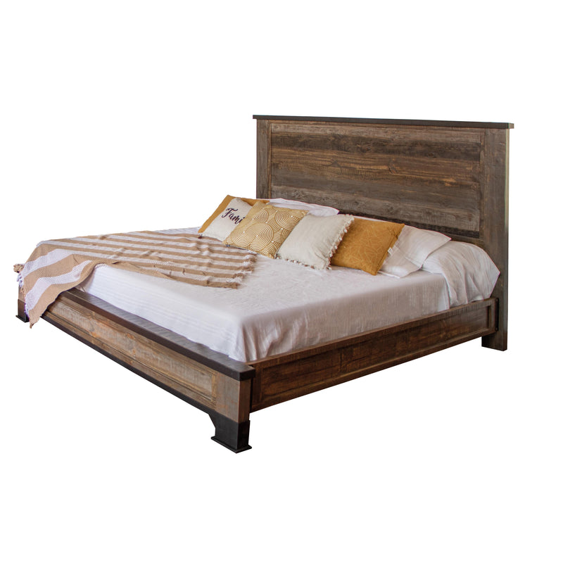 International Furniture Direct Antique King Panel Bed IFD9771HBDEK/IFD9771PLTEK IMAGE 1