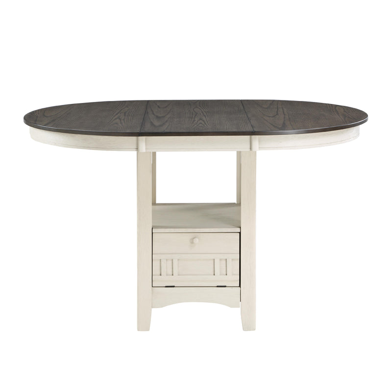 Homelegance Oval Junipero Counter Height Dining Table with Pedestal Base 2423W-36 IMAGE 1