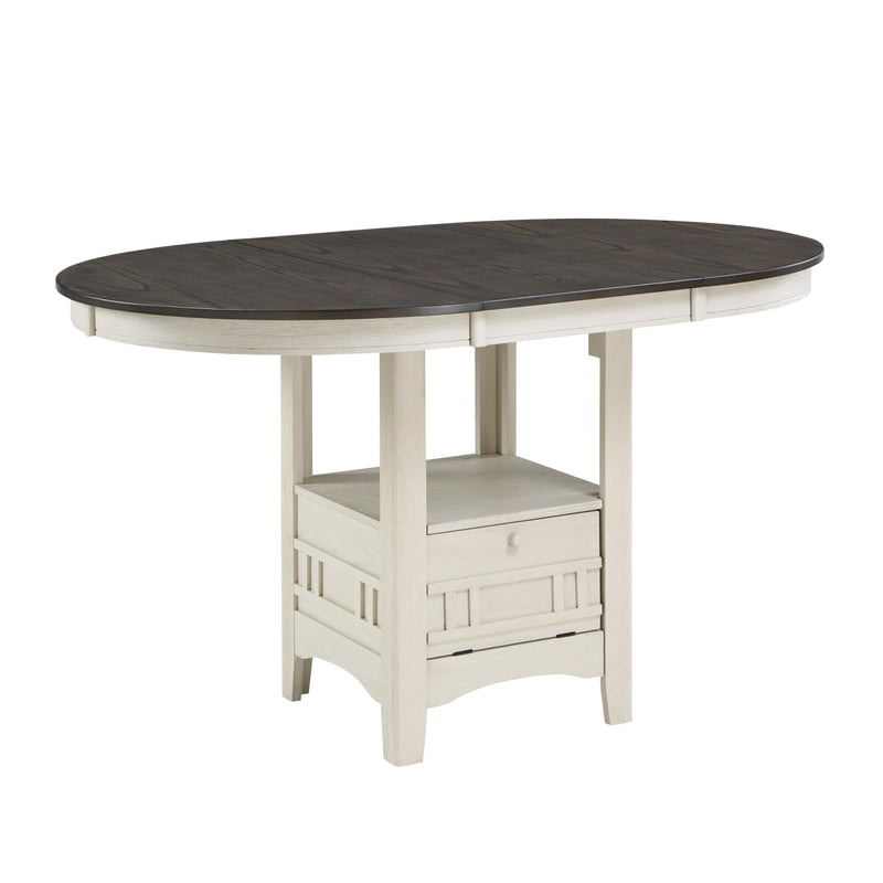 Homelegance Oval Junipero Counter Height Dining Table with Pedestal Base 2423W-36 IMAGE 2