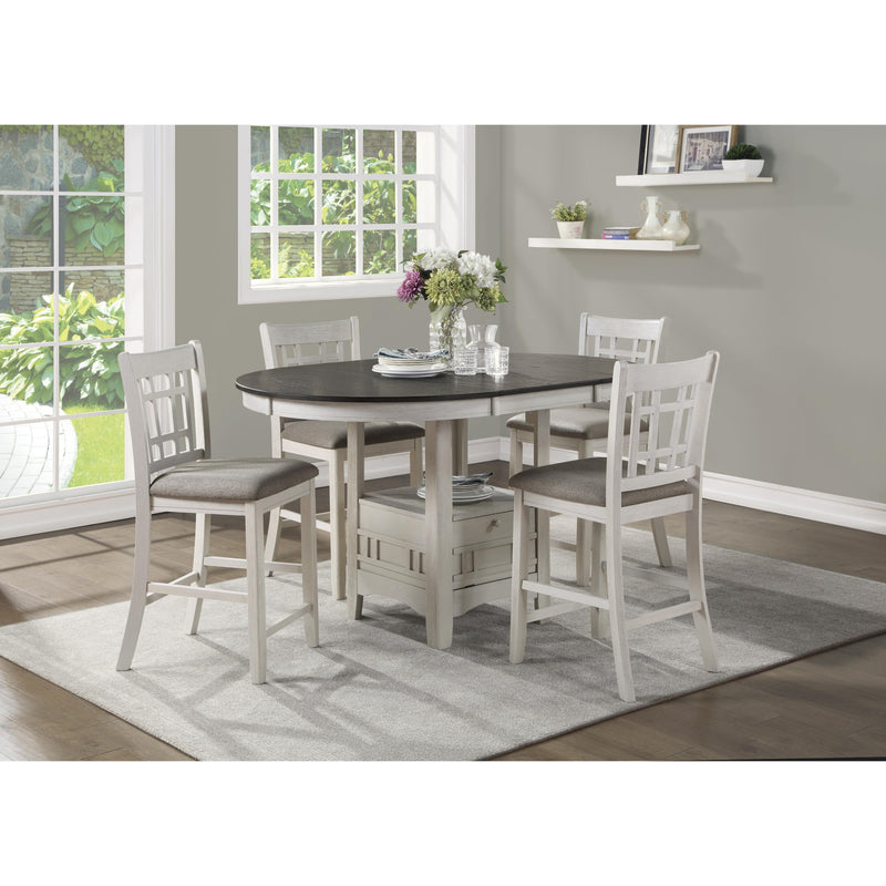 Homelegance Oval Junipero Counter Height Dining Table with Pedestal Base 2423W-36 IMAGE 4