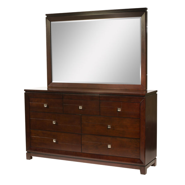 Elements International London 7-Drawer Dresser with Mirror LN600DRMR IMAGE 1