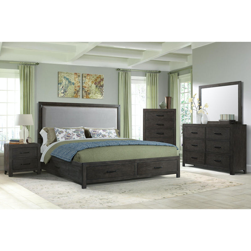 Elements International Shelby 6-Drawer Dresser with Mirror SY600DRMR IMAGE 3