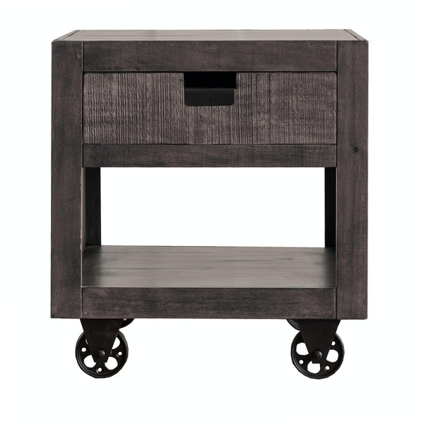 Elements International Industrial End Table MAIN300ETD IMAGE 1