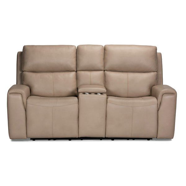 Flexsteel Jarvis Power Reclining Leather Match Loveseat 1828-64PH 009-12 IMAGE 1