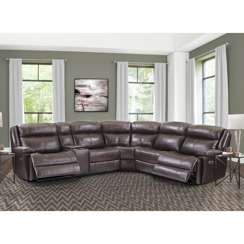 Parker Living Eclipse Power Reclining Leather Match 6 pc Sectional MECL#810P-FBR/MECL#811LPH-FBR/MECL#811RPH-FBR/MECL#840-FBR/MECL#850-FBR/MECL#860-FBR