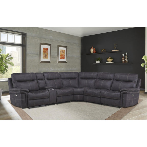 Parker Living Mason Power Reclining fabric 6 pc Sectional MMA#810-CHA/MMA#811LPH-CHA/MMA#811RPH-CHA/MMA#840-CHA/MMA#850-CHA/MMA#860-CHA IMAGE 1