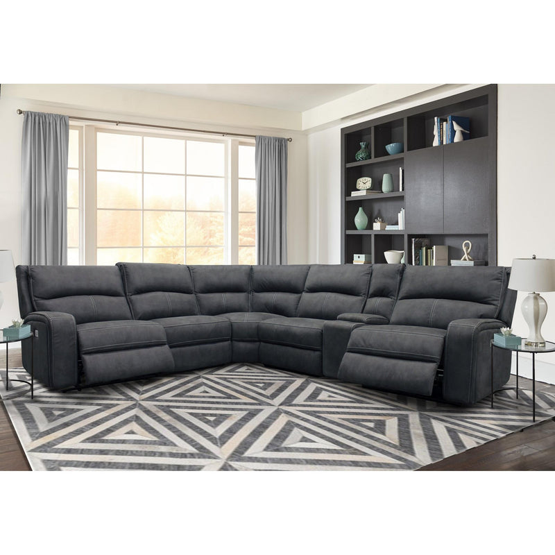 Parker Living Polaris Power Reclining Fabric 6 pc Sectional MPOL#810-SLA/MPOL#811LPH-SLA/MPOL#811RPH-SLA/MPOL#840-SLA/MPOL#850-SLA/MPOL#860-SLA