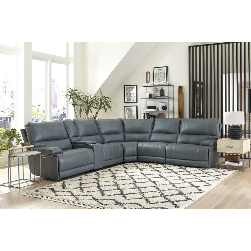 Parker Living Whitman Power Reclining Leather Match 6 pc Sectional MWHI#810P-P50-VAZ/MWHI#811LPH-P50-VAZ/MWHI#811RPH-P50-VAZ/MWHI#840-P50-VAZ/MWHI#850-P50-VAZ/MWHI#860-P50-VAZ