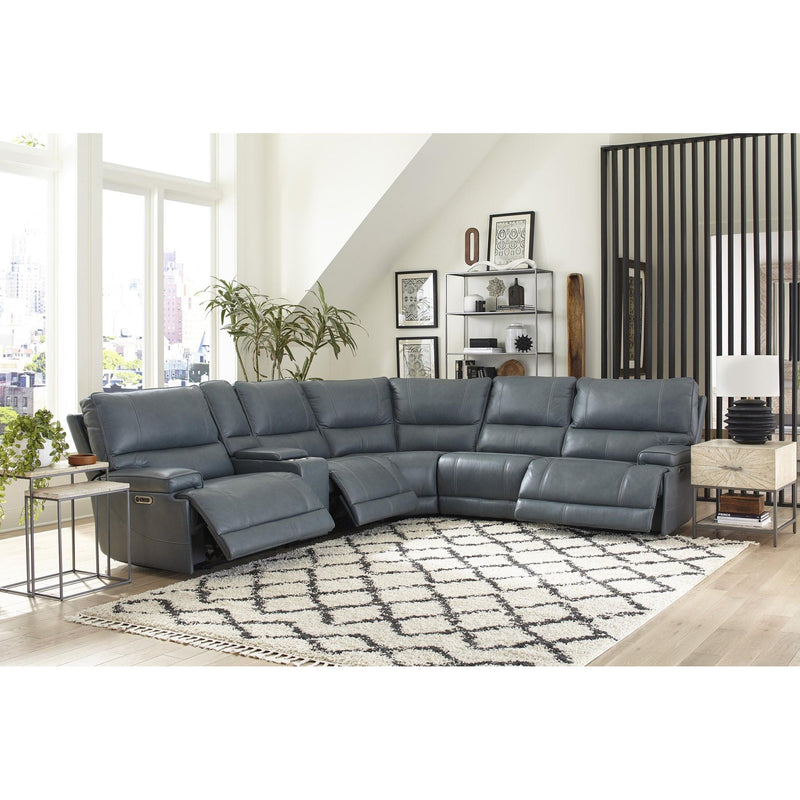 Parker Living Whitman Power Reclining Leather Match 6 pc Sectional MWHI#810P-P50-VAZ/MWHI#811LPH-P50-VAZ/MWHI#811RPH-P50-VAZ/MWHI#840-P50-VAZ/MWHI#850-P50-VAZ/MWHI#860-P50-VAZ