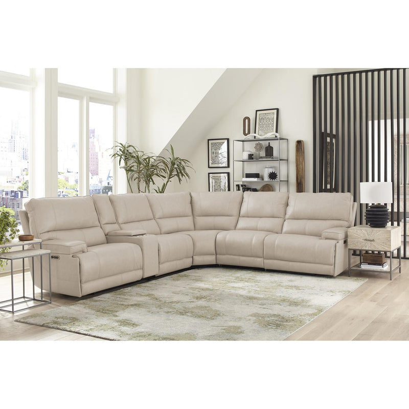 Parker Living Whitman Power Reclining Leather Match 6 pc Sectional MWHI#810P-P50-VLI/MWHI#811LPH-P50-VLI/MWHI#811RPH-P50-VLI/MWHI#840-P50-VLI/MWHI#850-P50-VLI/MWHI#860-P50-VLI