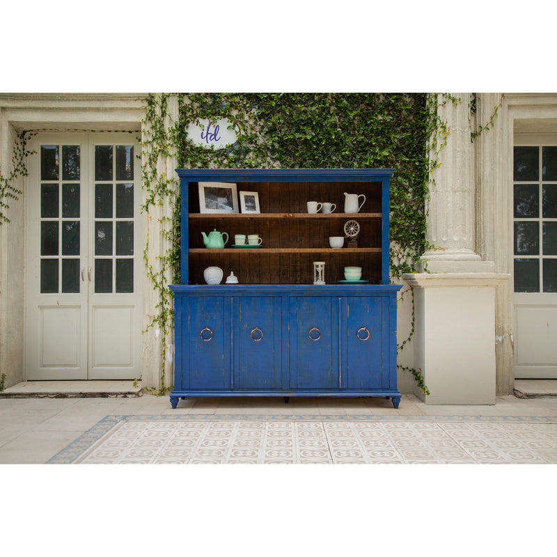 International Furniture Direct Capri Credenza & Hutch IFD9901HUTBL/IFD990CONS-BL IMAGE 2