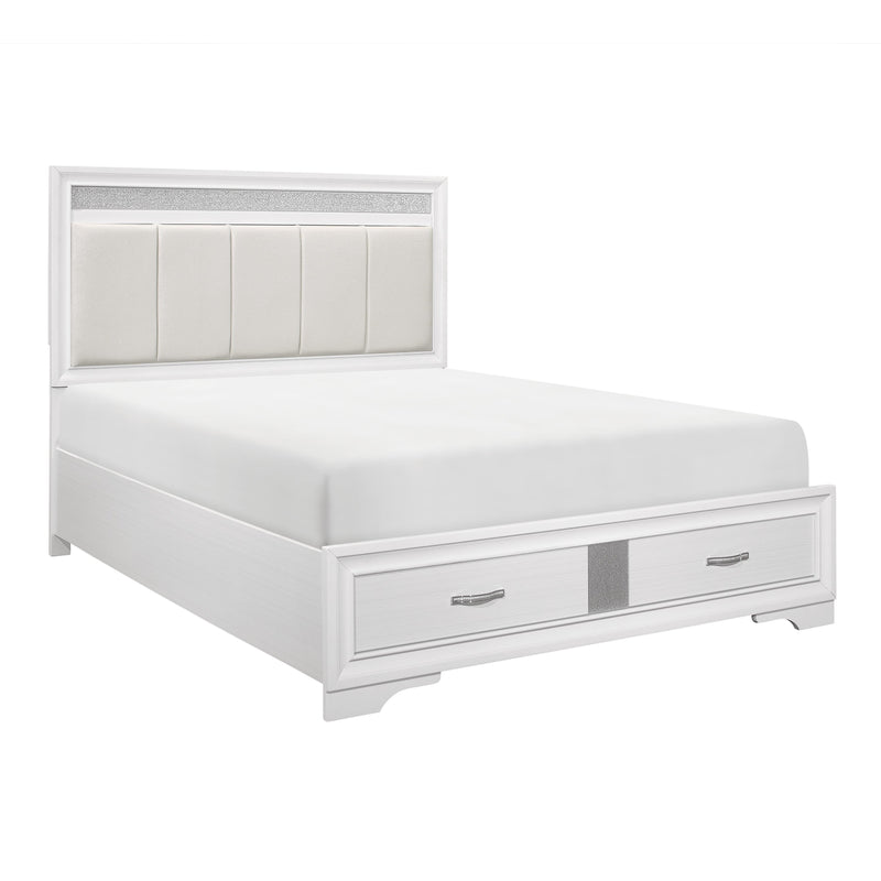 Homelegance Luster Queen Upholstered Platform Bed with Storage 1505W-1* IMAGE 2