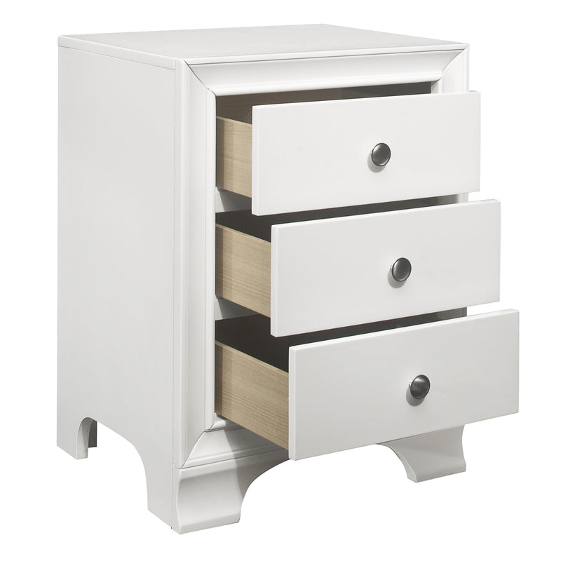 Homelegance Centralia 3-Drawer Nightstand 4598WTU IMAGE 3