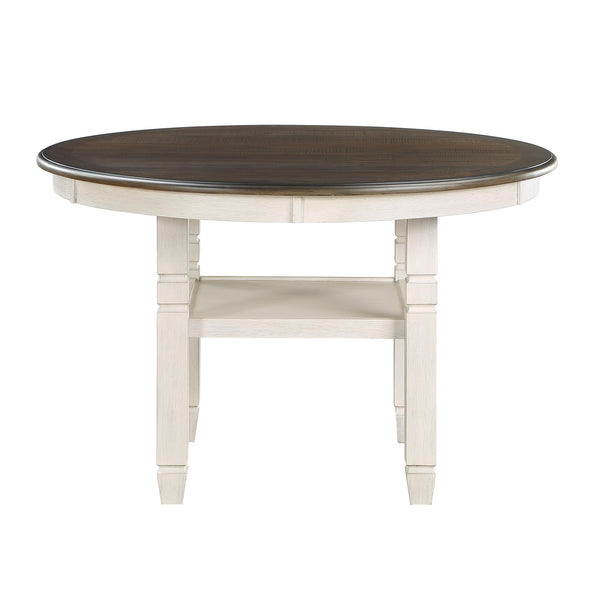 Homelegance Round Asher Dining Table with Pedestal Base 5800WH-48RD IMAGE 1