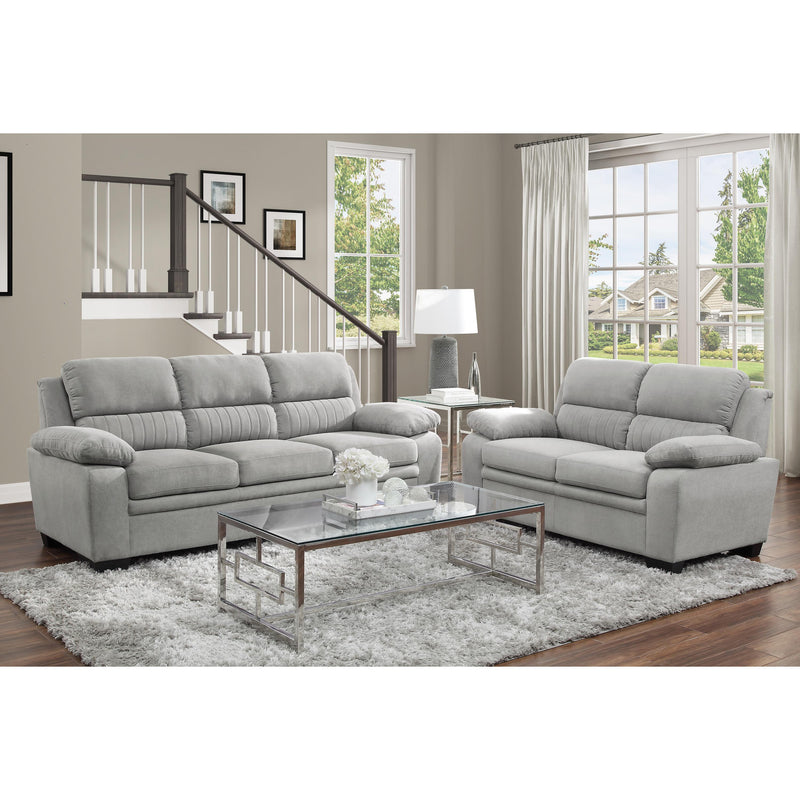 Homelegance Holleman Stationary Fabric Loveseat 9333GY-2 IMAGE 4