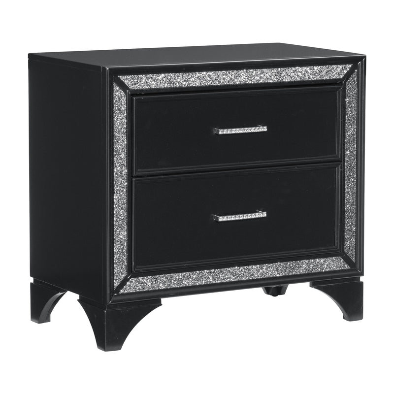 Homelegance Salon 2-Drawer Nightstand 1572BK-4 IMAGE 2