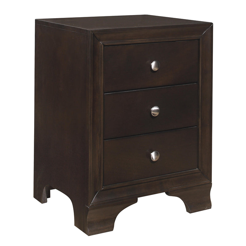 Homelegance Centralia 3-Drawer Nightstand 4598BCU IMAGE 2