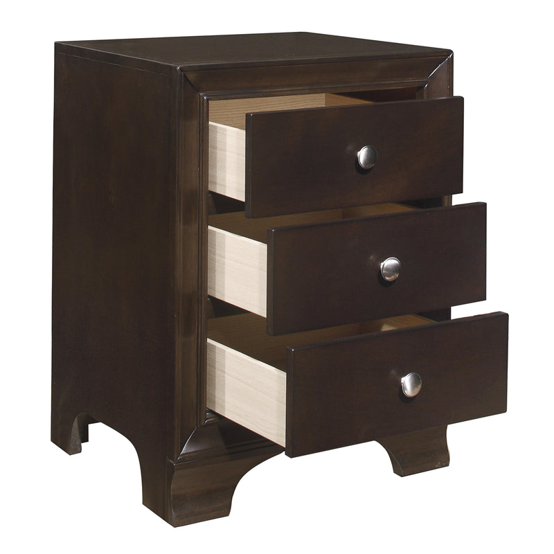 Homelegance Centralia 3-Drawer Nightstand 4598BCU IMAGE 3