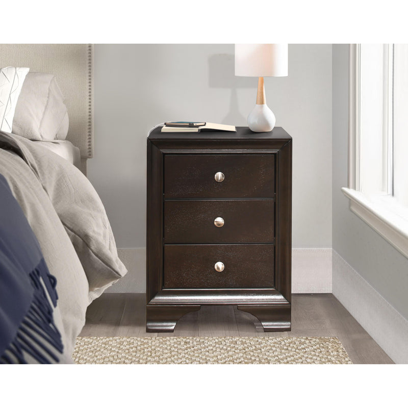 Homelegance Centralia 3-Drawer Nightstand 4598BCU IMAGE 4