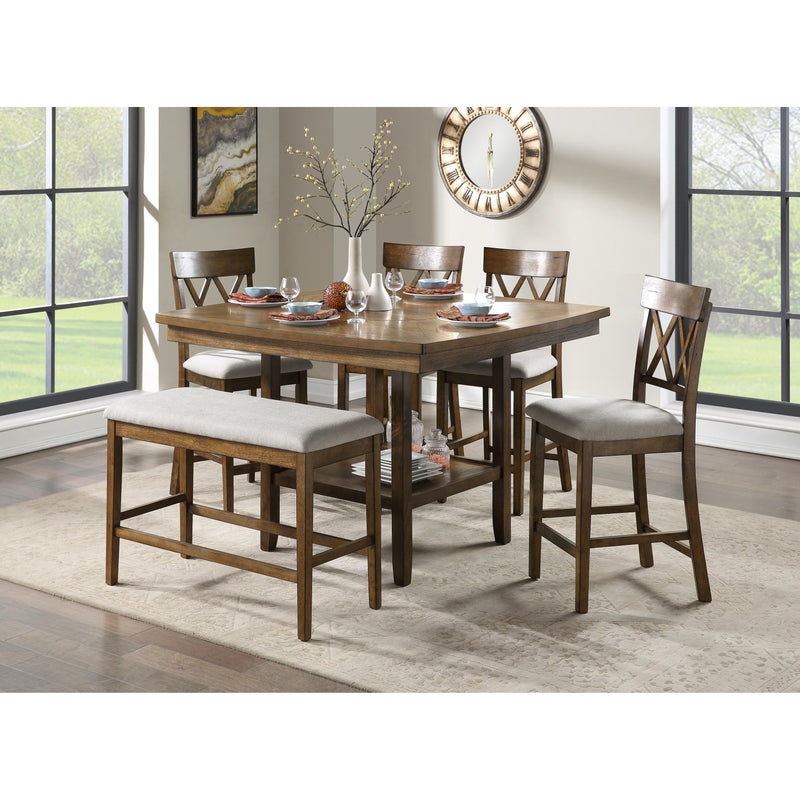 Homelegance Square Balin Counter Height Dining Table with Pedestal Base 5716RFAK-36 IMAGE 4