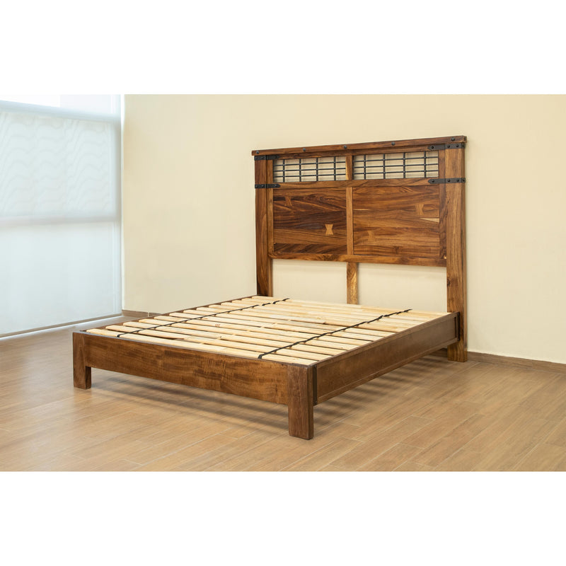 International Furniture Direct Parota Queen Platform Bed IFD866HDBD-Q1/IFD866PLTFRM-Q IMAGE 2