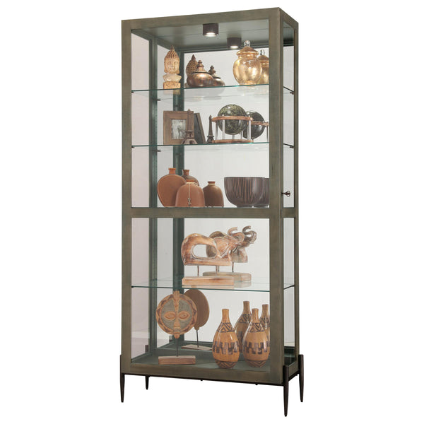 Howard Miller Ansel II 680-691 Curio Cabinet - Smoke Grey IMAGE 1