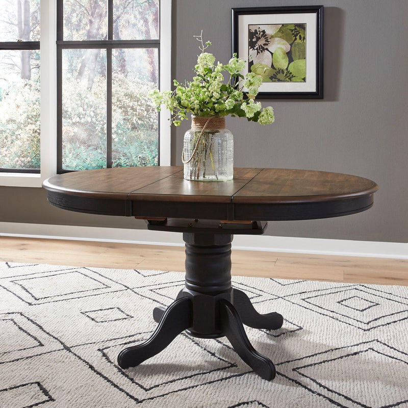 Liberty Furniture Industries Inc. Round Carolina Crossing Dining Table with Pedestal Base 186B-CD-PED IMAGE 1