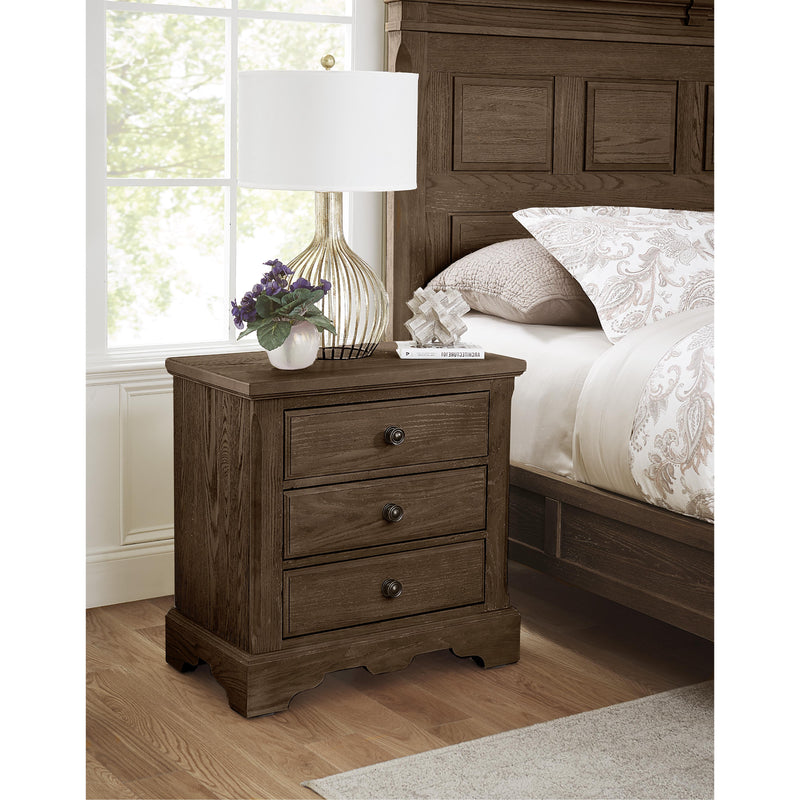 Artisan & Post Heritage 112-227 3 Drawer Night Stand - Cobblestone Oak IMAGE 4