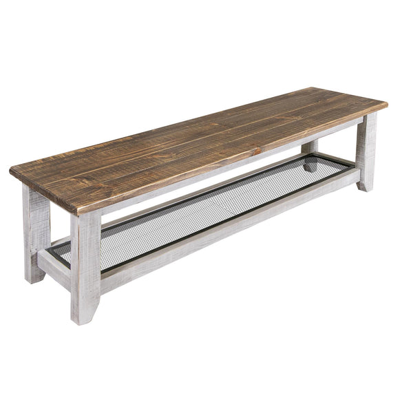 International Furniture Direct Pueblo Gray Bench IFD3401BEN IMAGE 1