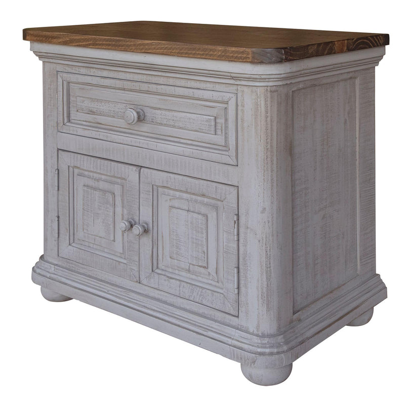 International Furniture Direct Luna Gray 1-Drawer Nightstand IFD7651NTS IMAGE 1