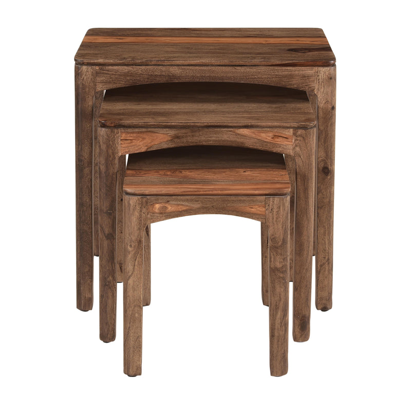 Coast2Coast Thane 62446 Solid Wood 3 pc Nesting End Side Accent Tables with Arched Skirt IMAGE 4