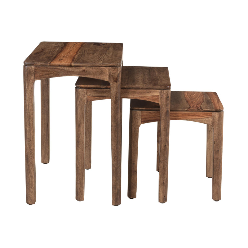 Coast2Coast Thane 62446 Solid Wood 3 pc Nesting End Side Accent Tables with Arched Skirt IMAGE 5