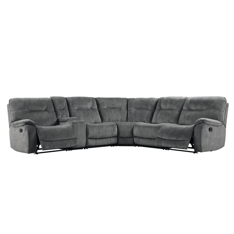 Parker Living Cooper MCOO-PACKA-SGR Shadow Grey 6 Piece Modular Manual Reclining Sectional