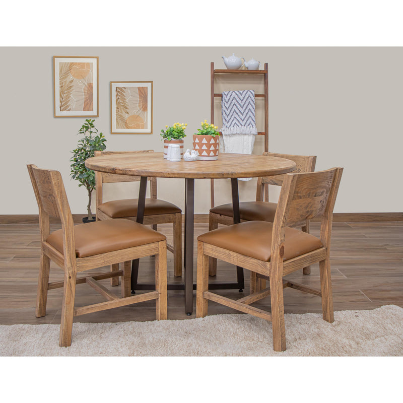 International Furniture Direct Round Tulum Dining Table with Pedestal Base IFD6221RNDBA/IFD6221RNDTP IMAGE 4