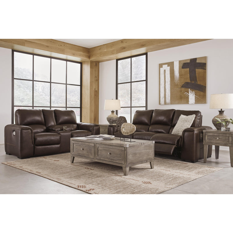 Signature Design by Ashley Alessandro Power Reclining Leather Match Loveseat U2550218 IMAGE 13