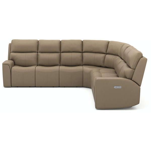 Flexsteel Jarvis Power Reclining Leather Match 5 pc Sectional 1828-65PH 009-12/1828-59PH 009-12/1828-23 009-12/1828-19 009-12/1828-66PH 009-12 IMAGE 1