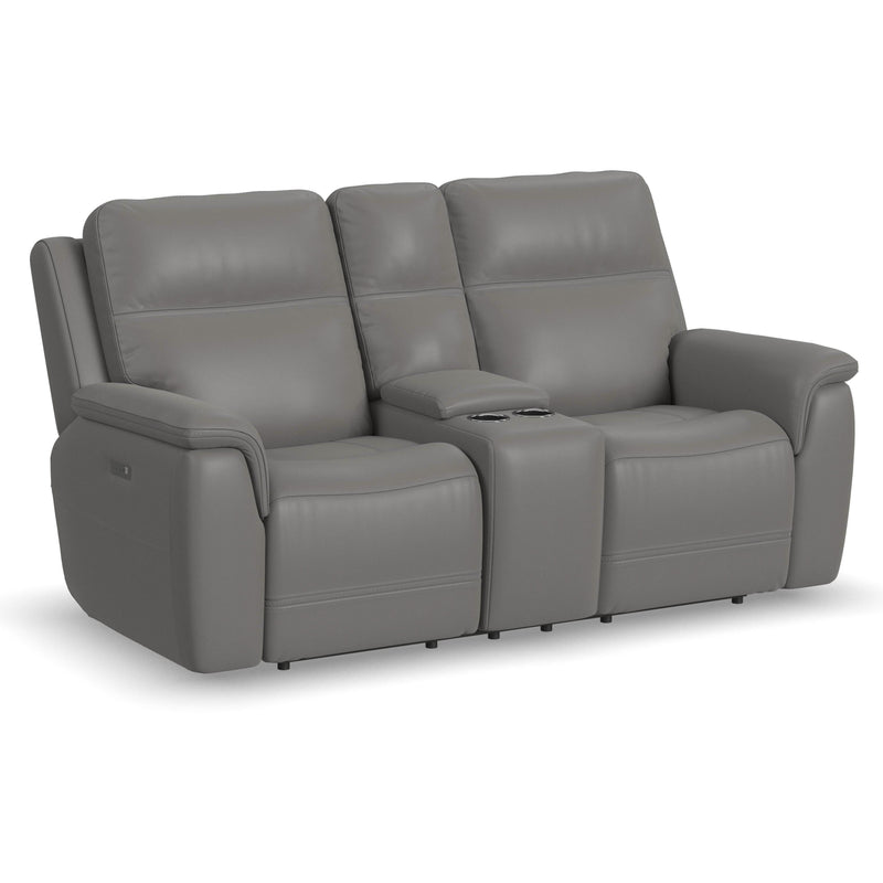 Flexsteel Sawyer Power Reclining Leather Match Loveseat 1845-64PH 009-01 IMAGE 1