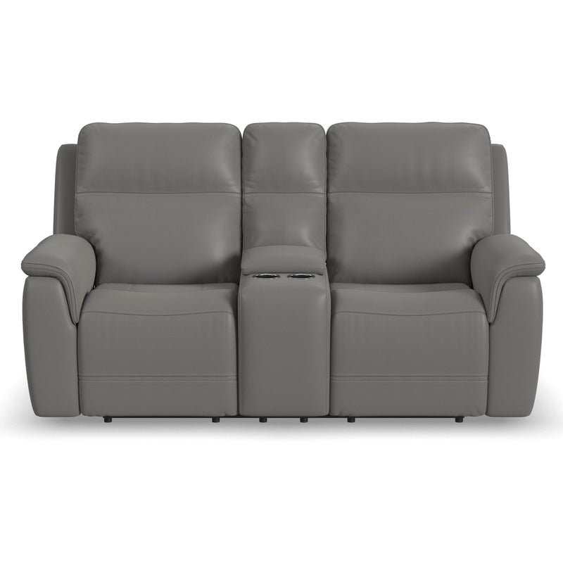 Flexsteel Sawyer Power Reclining Leather Match Loveseat 1845-64PH 009-01 IMAGE 2