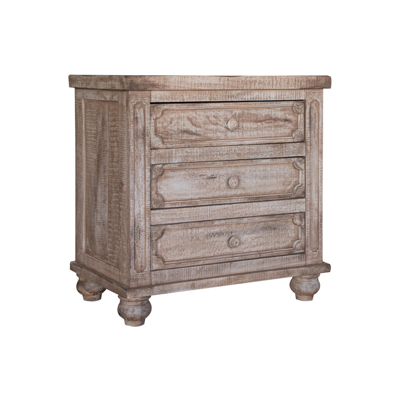 International Furniture Direct Aruba Natural 3-Drawer Nightstand IFD7332NTS IMAGE 1