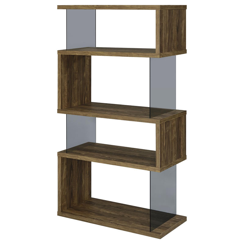 Coaster Furniture Emelle 802339 4-shelf Bookcase with Glass Panels IMAGE 8