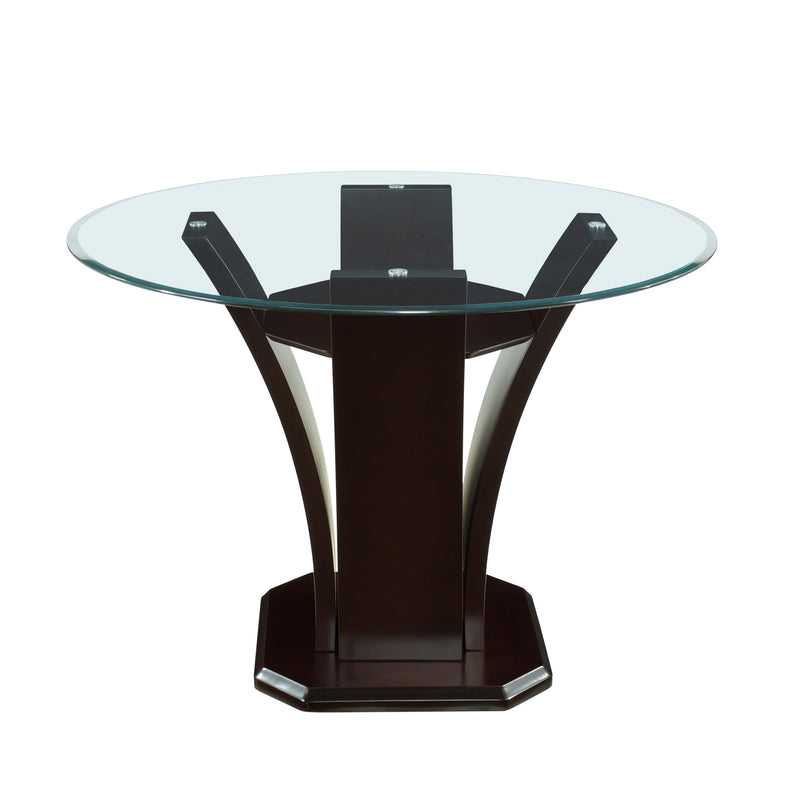 Homelegance Round Daisy Counter Height Dining Table with Glass Top and Pedestal Base 710-36RD48* IMAGE 1