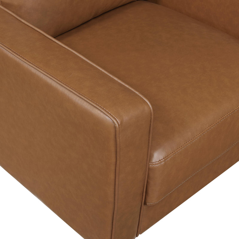 Homelegance Malcolm Stationary Leather Look Loveseat 9203BRW-2 IMAGE 4