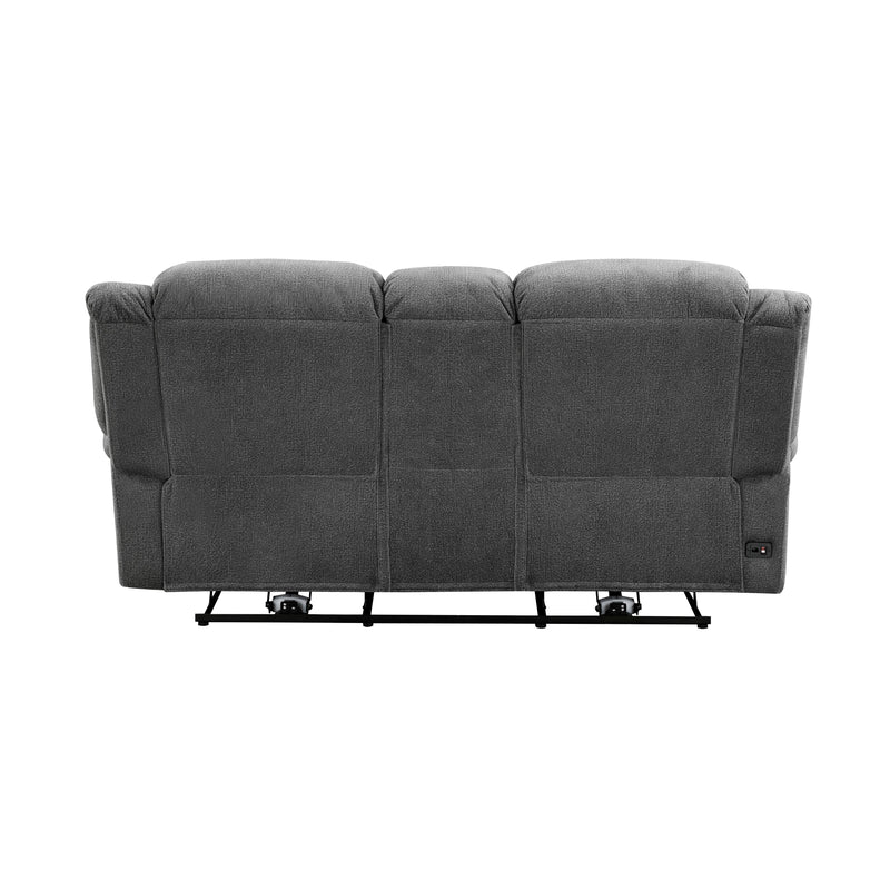 Homelegance Brennen Power Reclining Fabric Loveseat with Console 9204CC-2PW IMAGE 3