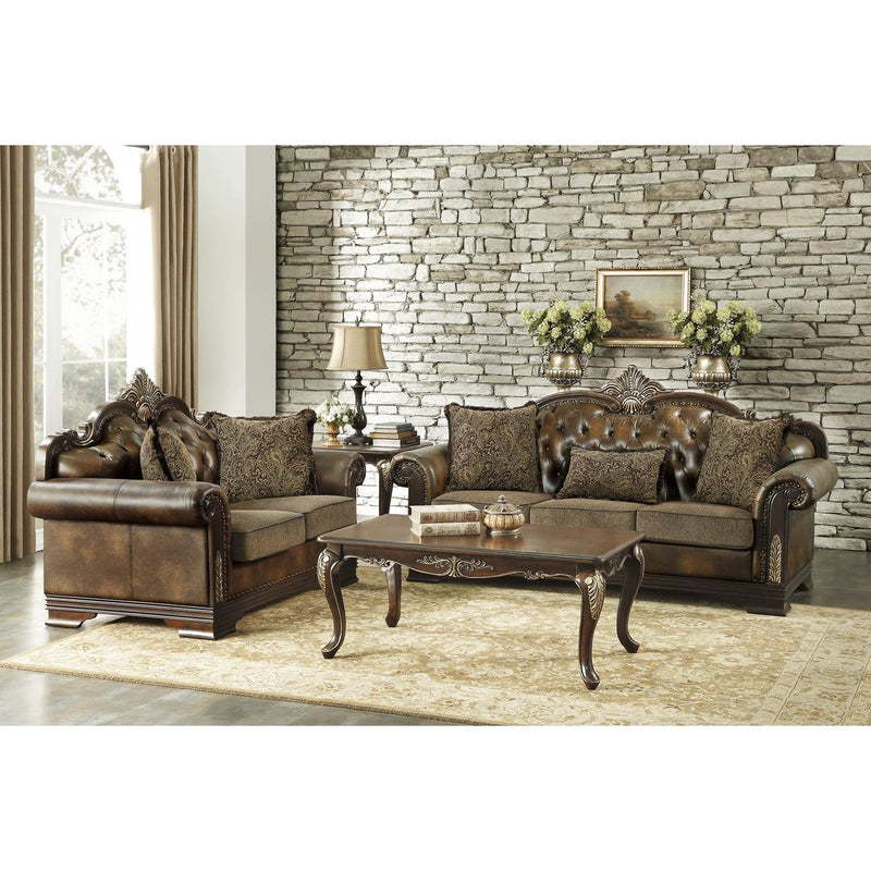 Homelegance Croydon Stationary Leather Match Loveseat 9815-2* IMAGE 6