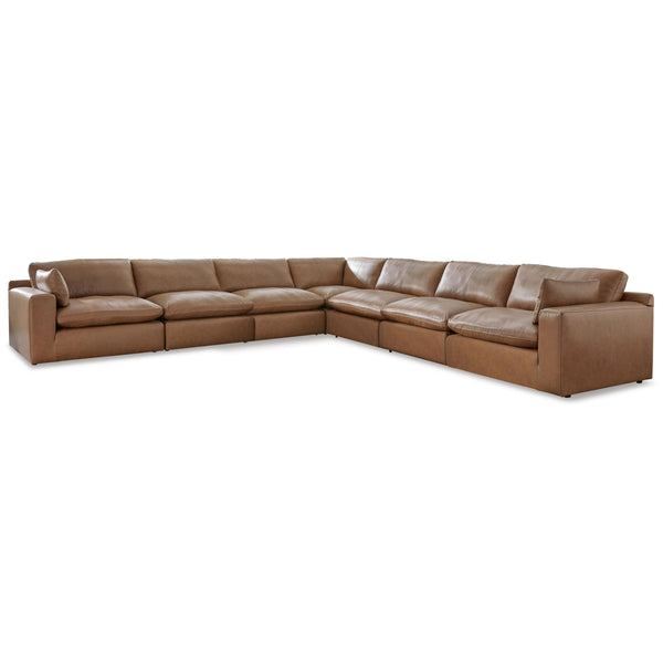 Signature Design by Ashley Emilia Leather 7 pc Sectional 3090164/3090146/3090146/3090177/3090146/3090146/3090165 IMAGE 1